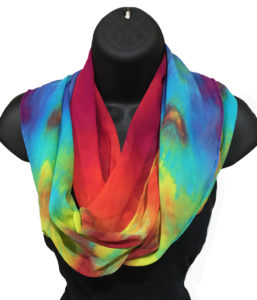 silk painted scarf